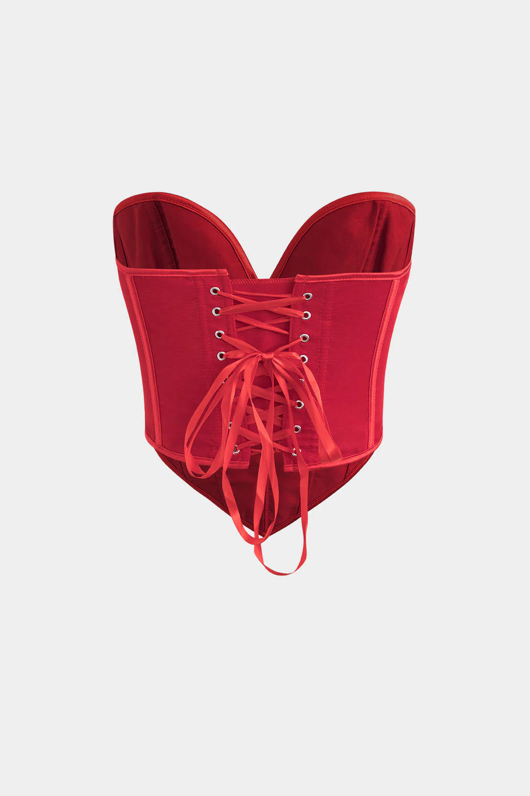 V-Hem Tie Back Corset Top - Image 11